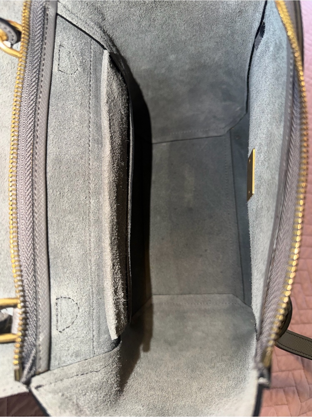 Preowned Gray Celine Micro Belt Bag - Picture 7 of 8